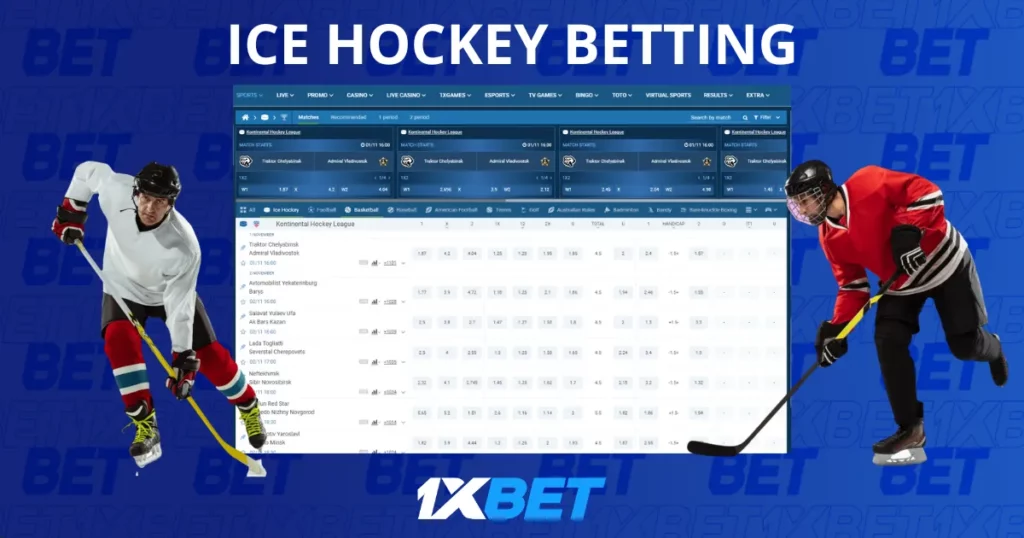 Pertaruhan Hoki Ais di 1xBet Malaysia